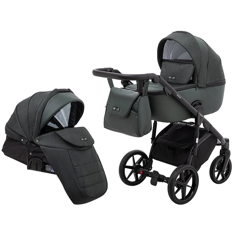 Універсальна коляска 2 в 1 Adamex Nola ps-136 темно-зелений