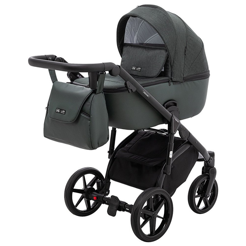 Універсальна коляска 2 в 1 Adamex Nola ps-136 темно-зелений