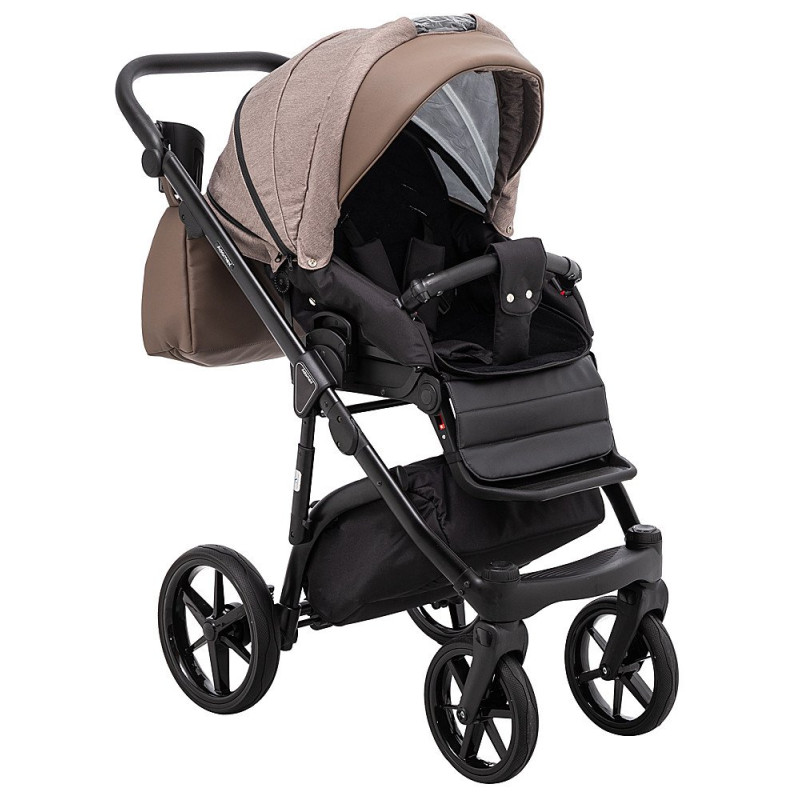 Універсальна коляска 2 в 1 Adamex Nola ps-15 темний капучино