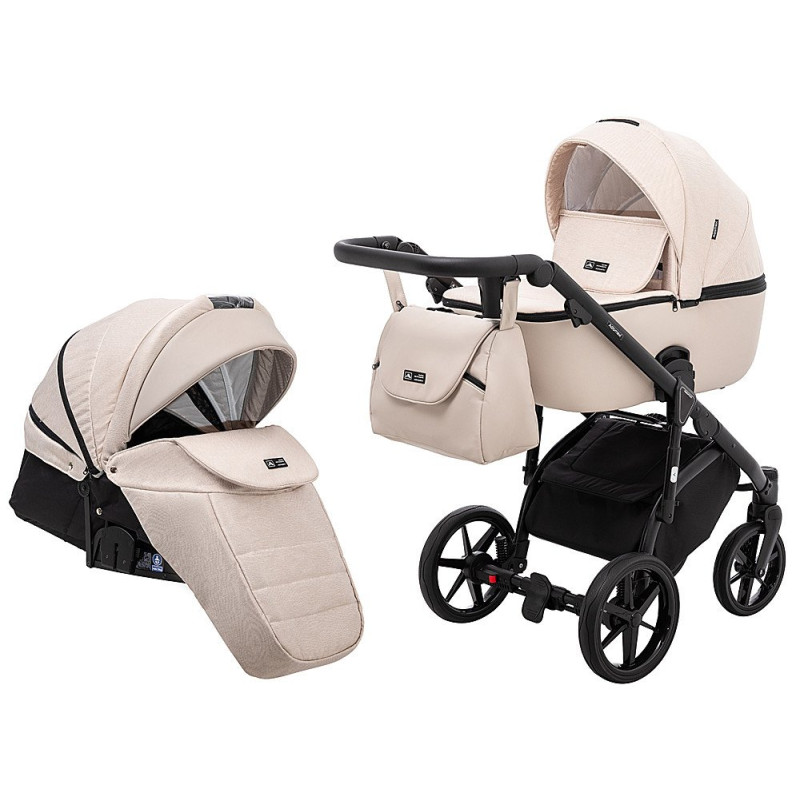 Універсальна коляска 2 в 1 Adamex Nola ps-33 світло-бежевий/бежевий