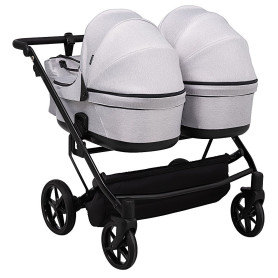 Універсальна коляска 2 в 1 для двійні Adamex Leo Duo Tip TK-1 світло-сірий