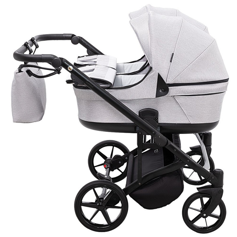 Універсальна коляска 2 в 1 для двійні Adamex Leo Duo Tip TK-1 світло-сірий