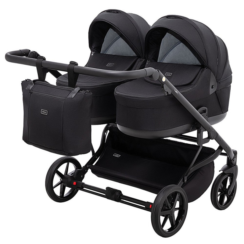 Універсальна коляска 2 в 1 для двійні Adamex Leo Duo Tip TK-53 чорний