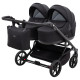 Універсальна коляска 2 в 1 для двійні Adamex Leo Duo Tip TK-53 чорний