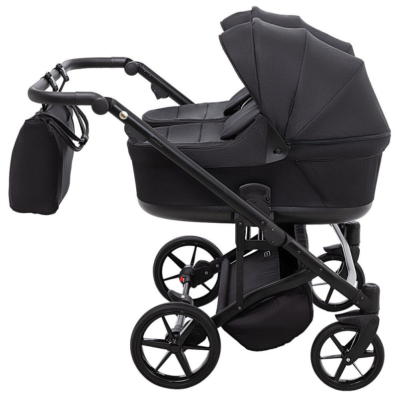 Універсальна коляска 2 в 1 для двійні Adamex Leo Duo Tip TK-53 чорний