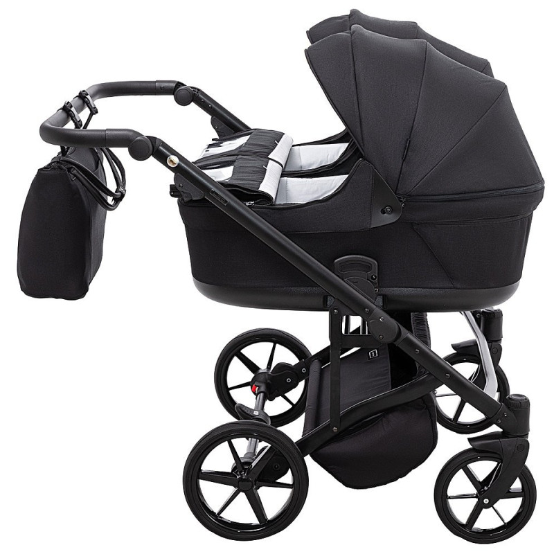 Універсальна коляска 2 в 1 для двійні Adamex Leo Duo Tip TK-53 чорний