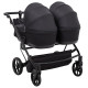 Універсальна коляска 2 в 1 для двійні Adamex Leo Duo Tip TK-53 чорний