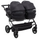 Універсальна коляска 2 в 1 для двійні Adamex Leo Duo Tip TK-53 чорний