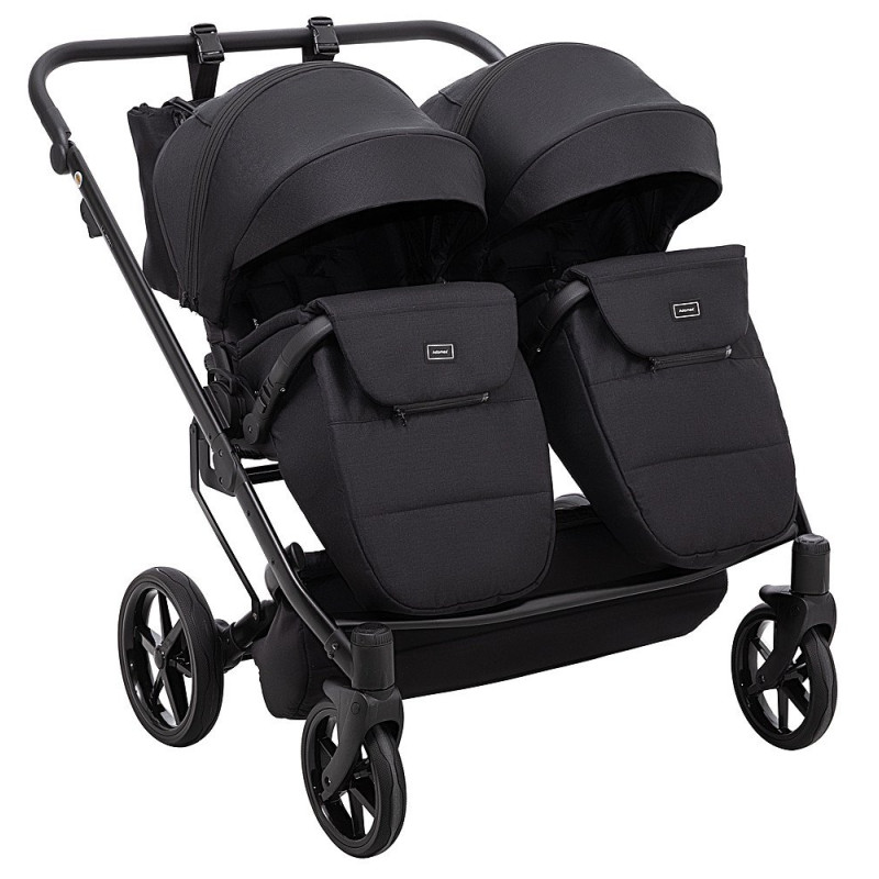 Універсальна коляска 2 в 1 для двійні Adamex Leo Duo Tip TK-53 чорний