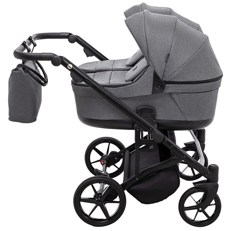 Універсальна коляска 2 в 1 для двійні Adamex Leo Duo Tip TК-57 графіт