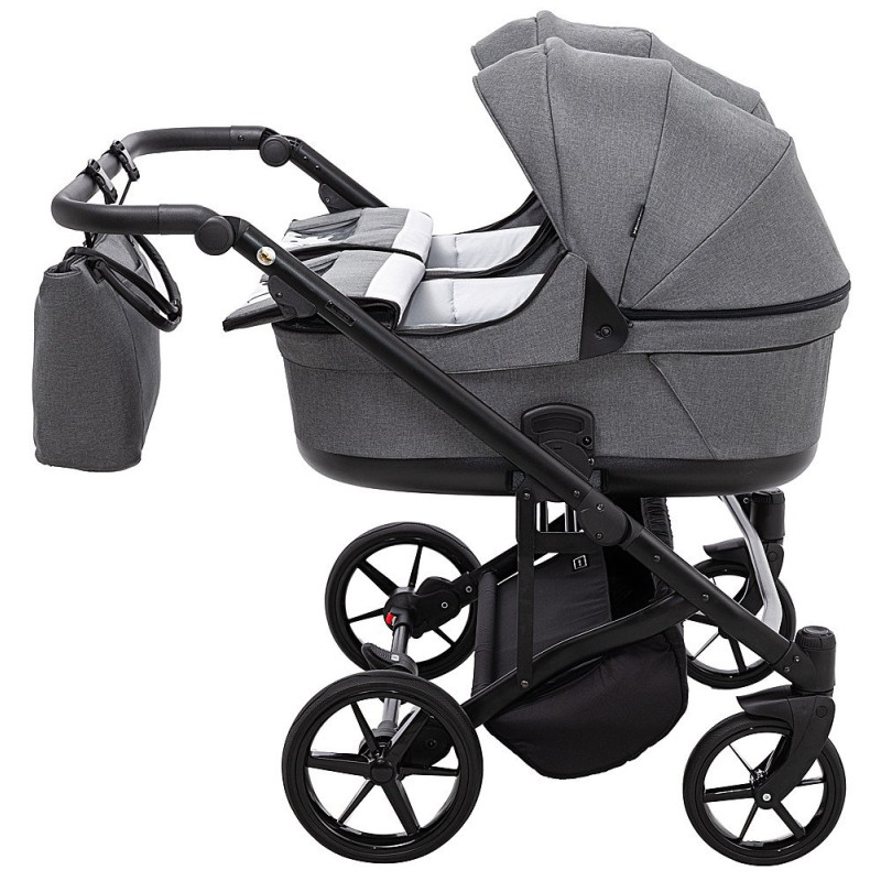 Універсальна коляска 2 в 1 для двійні Adamex Leo Duo Tip TК-57 графіт