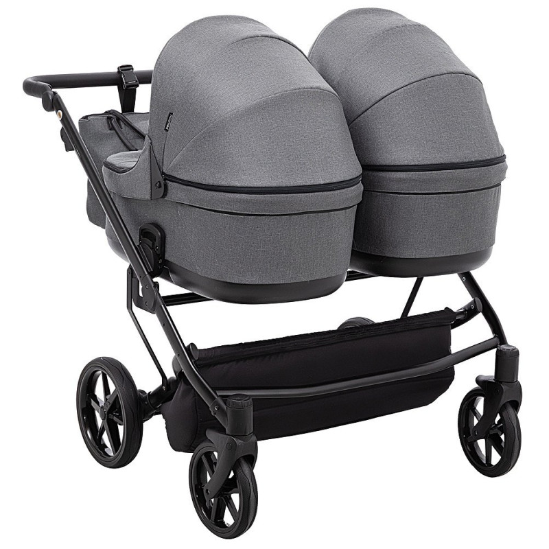 Універсальна коляска 2 в 1 для двійні Adamex Leo Duo Tip TК-57 графіт
