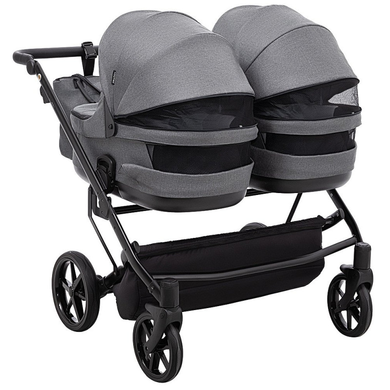 Універсальна коляска 2 в 1 для двійні Adamex Leo Duo Tip TК-57 графіт