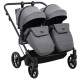 Універсальна коляска 2 в 1 для двійні Adamex Leo Duo Tip TК-57 графіт