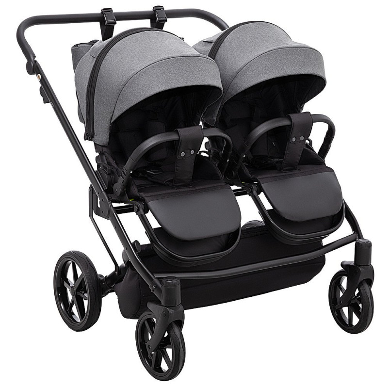 Універсальна коляска 2 в 1 для двійні Adamex Leo Duo Tip TК-57 графіт