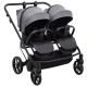 Універсальна коляска 2 в 1 для двійні Adamex Leo Duo Tip TК-57 графіт