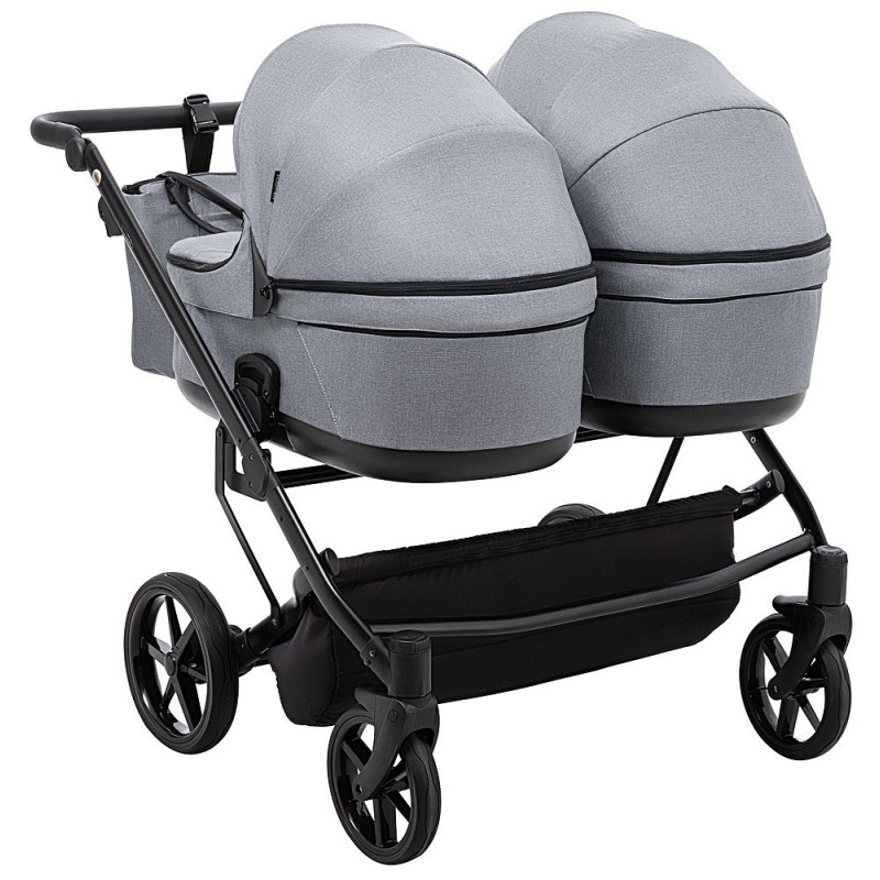 Універсальна коляска 2 в 1 для двійні Adamex Leo Duo Tip TК-60 темно-сірий