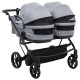 Універсальна коляска 2 в 1 для двійні Adamex Leo Duo Tip TК-60 темно-сірий