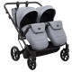 Універсальна коляска 2 в 1 для двійні Adamex Leo Duo Tip TК-60 темно-сірий