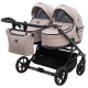 Універсальна коляска 2 в 1 для двійні Adamex Leo Duo Tip TK-72 капучино