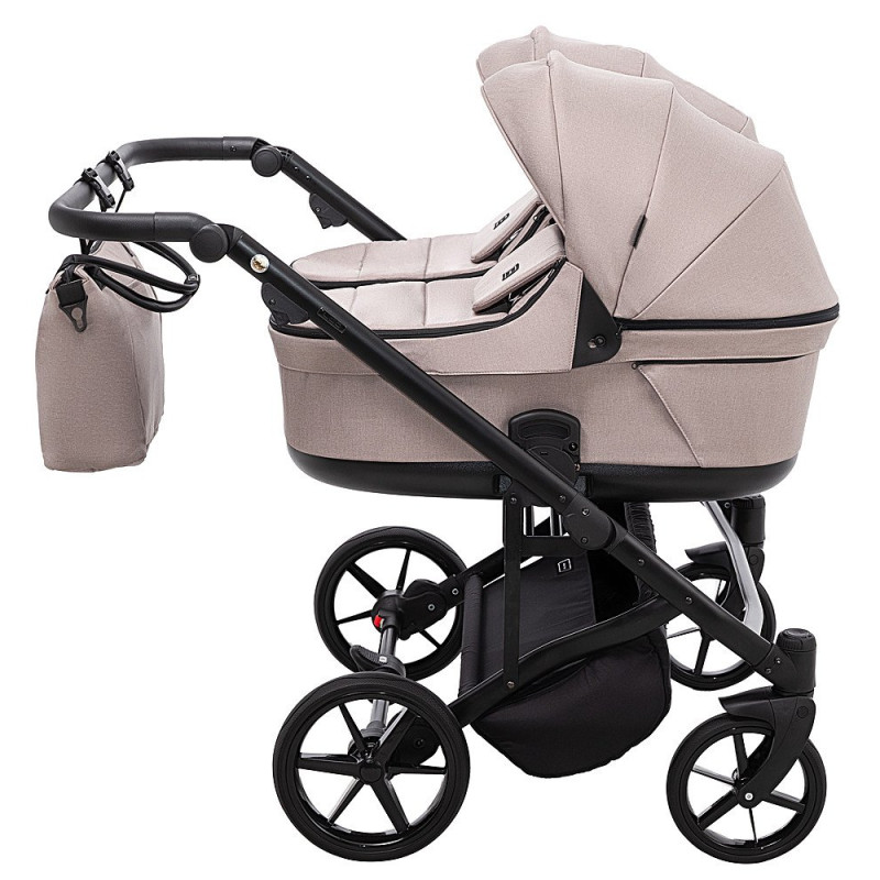 Універсальна коляска 2 в 1 для двійні Adamex Leo Duo Tip TK-72 капучино