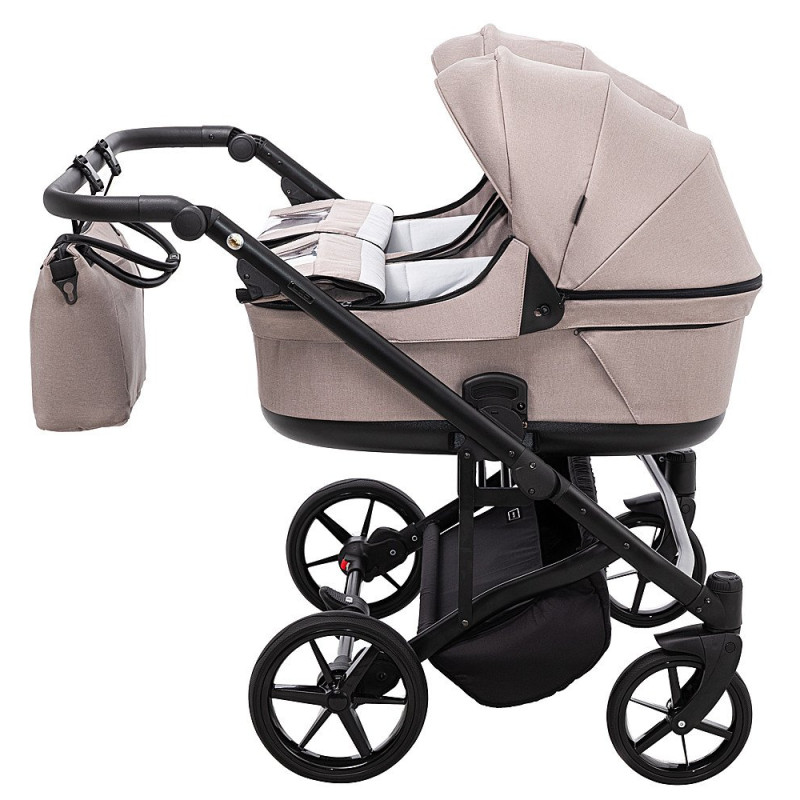Універсальна коляска 2 в 1 для двійні Adamex Leo Duo Tip TK-72 капучино