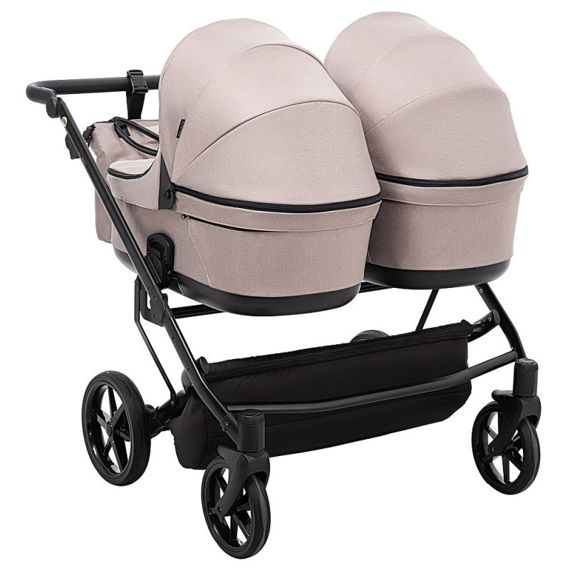 Універсальна коляска 2 в 1 для двійні Adamex Leo Duo Tip TK-72 капучино