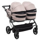 Універсальна коляска 2 в 1 для двійні Adamex Leo Duo Tip TK-72 капучино