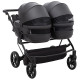 Універсальна коляска 2 в 1 для двійні Adamex Leo Duo Eco SA-2 чорний