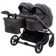 Універсальна коляска 2 в 1 для двійні Adamex Leo Duo Eco SA-2 чорний