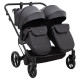 Універсальна коляска 2 в 1 для двійні Adamex Leo Duo Eco SA-2 чорний