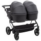 Універсальна коляска 2 в 1 для двійні Adamex Leo Duo Eco SA-2 чорний