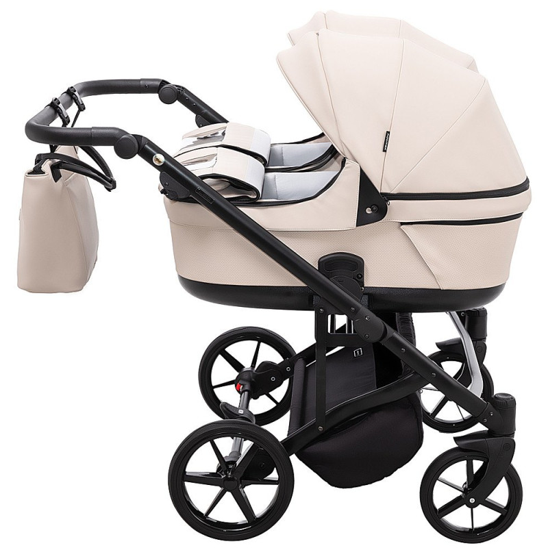 Універсальна коляска 2 в 1 для двійні Adamex Leo Duo Eco SA-7 лате