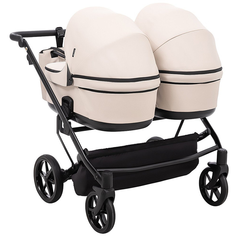 Універсальна коляска 2 в 1 для двійні Adamex Leo Duo Eco SA-7 лате