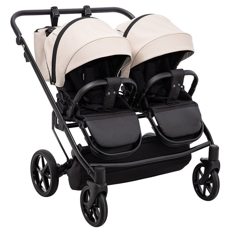 Універсальна коляска 2 в 1 для двійні Adamex Leo Duo Eco SA-7 лате