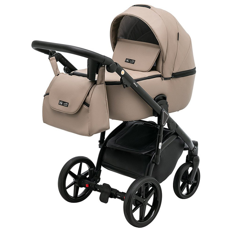 Універсальна коляска 2 в 1 Adamex Nola Eco sa-9 темний капучино