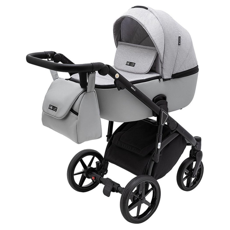 Універсальна коляска 2 в 1 Adamex Nola ps-46 світло-сірий
