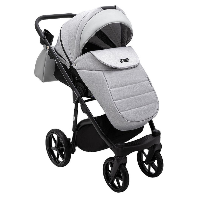 Універсальна коляска 2 в 1 Adamex Nola ps-46 світло-сірий