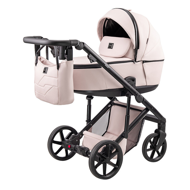 Універсальна коляска 2 в 1 Adamex Dolce Eco SA-15 рожевий пудра