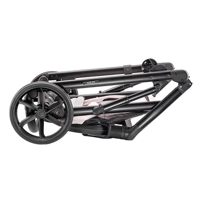 Універсальна коляска 2 в 1 Adamex Dolce Eco SA-15 рожевий пудра