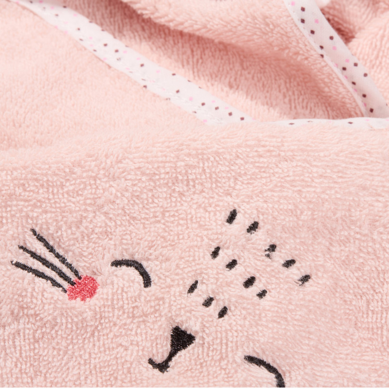 Рушник з капюшоном Котик 100x100 см Akuku A0664