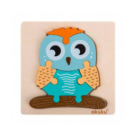 Дерев'яний пазл Akuku A0601 Сова