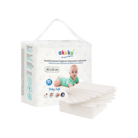 Одноразові підкладки Baby Soft 40x60cm 15 шт. Akuku A0500