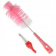 Щітка для пляшечок і сосок з губкою Akuku A0573 рожевий
