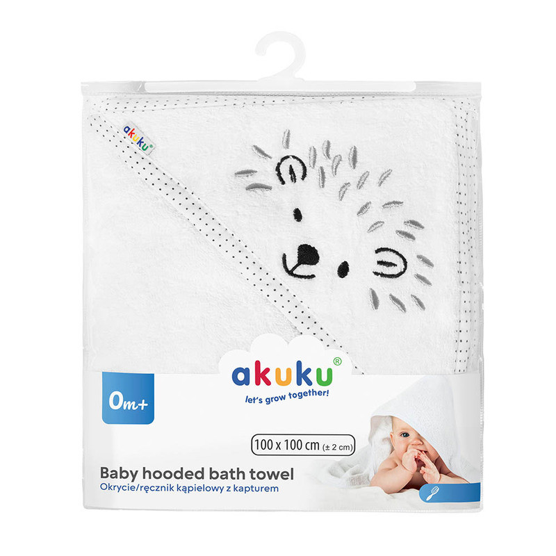 Рушник з капюшоном Їжачок 100x100 см Akuku A0661