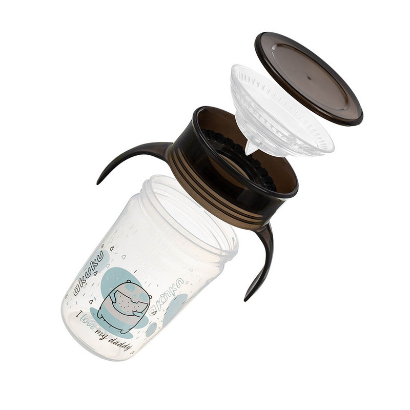 Чашка-непроливайка на 360 темний Akuku A0671