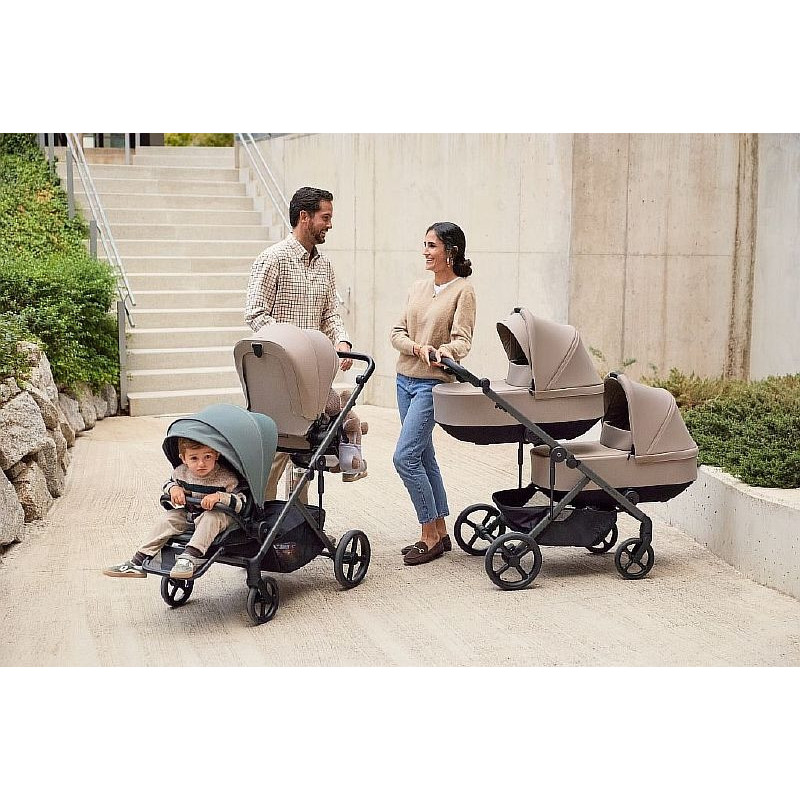 Універсальна коляска 2 в 1 для двійні Anex Modu Double Stroller (2carrycot+2seat) MD-02 | Greeny