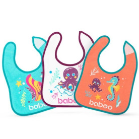 Набір преміальних бавовняних нагрудників BABOO Sea Life