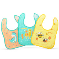 Слинявчик BABOO Набір нагрудників бавовняних 3 шт Friends, 0+ міс