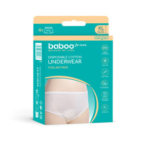 Труси BABOO Стерильні післяпологові, розмір XL, 4 шт